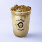 iced hojicha latte